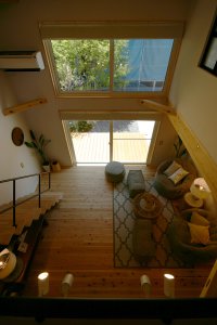 リビング（俯瞰）｜Glamp｜栃木県宇都宮市で注文住宅を手掛ける NEXT HAUS DESIGN／ネクストハウスデザインの施工例