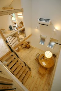 吹き抜け｜スキップフロアの家 B-CRAFT｜栃木県宇都宮市で注文住宅を手掛ける NEXT HAUS DESIGN のモデルハウス