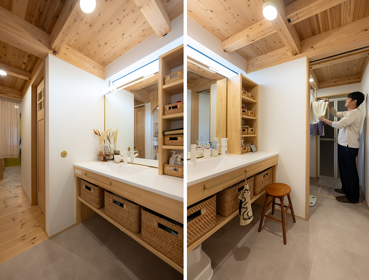 栃木県宇都宮市 E様邸|洗面脱衣室|LOAFER|ネクストハウスデザイン